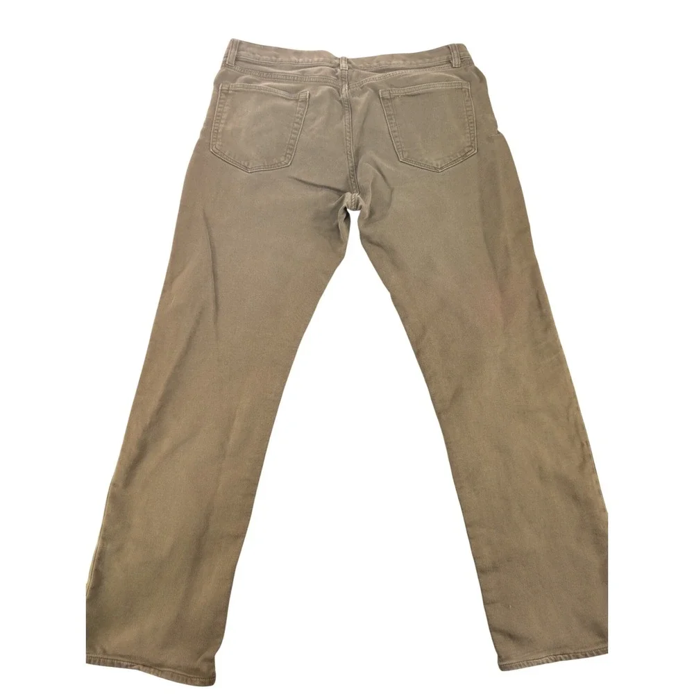 Banana Republic Traveler Cotton Brown Olive Pants Trousers Mens 36x32 Slim Chino
